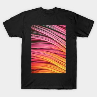 Pink & Heat Abstract Art Strands T-Shirt